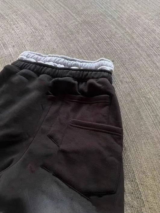 Flow All-match Paste Cloth Embroidery Casual Trousers