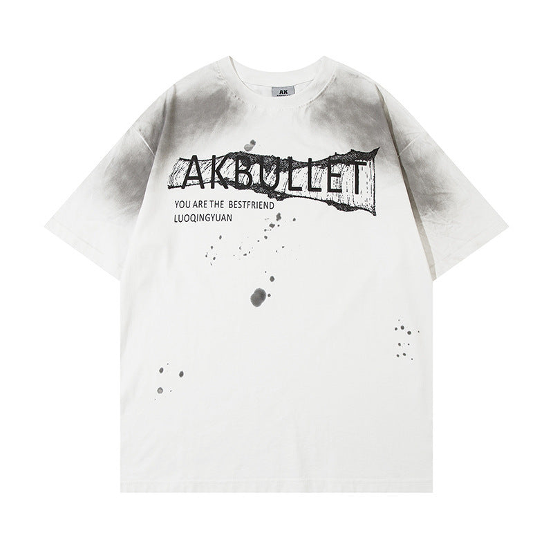Fashion Loose Cotton Bottoming T-shirt Men