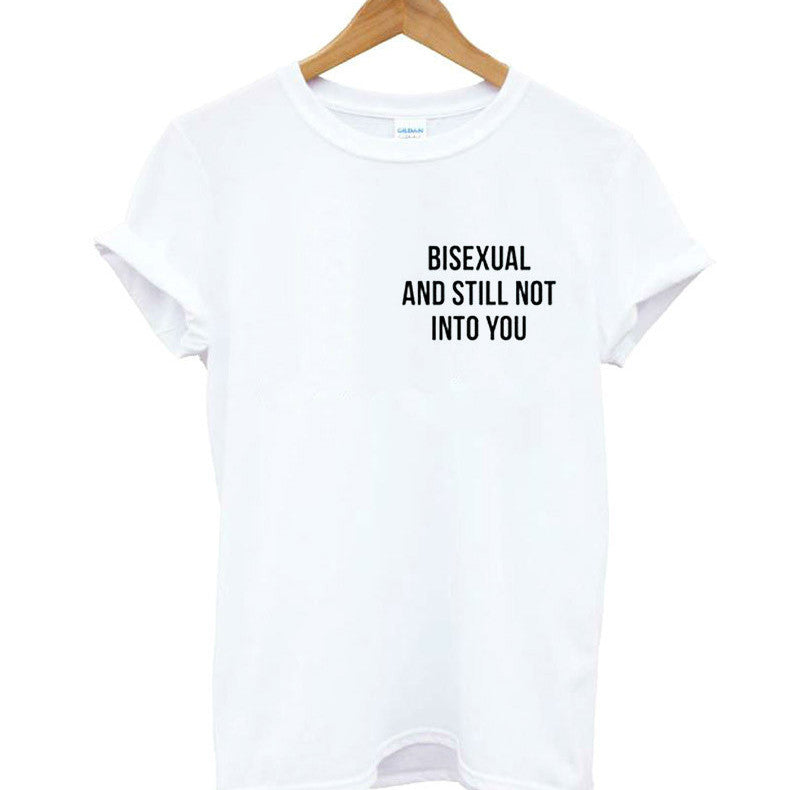 Letter Printed Men And Women's Couple T Shirt