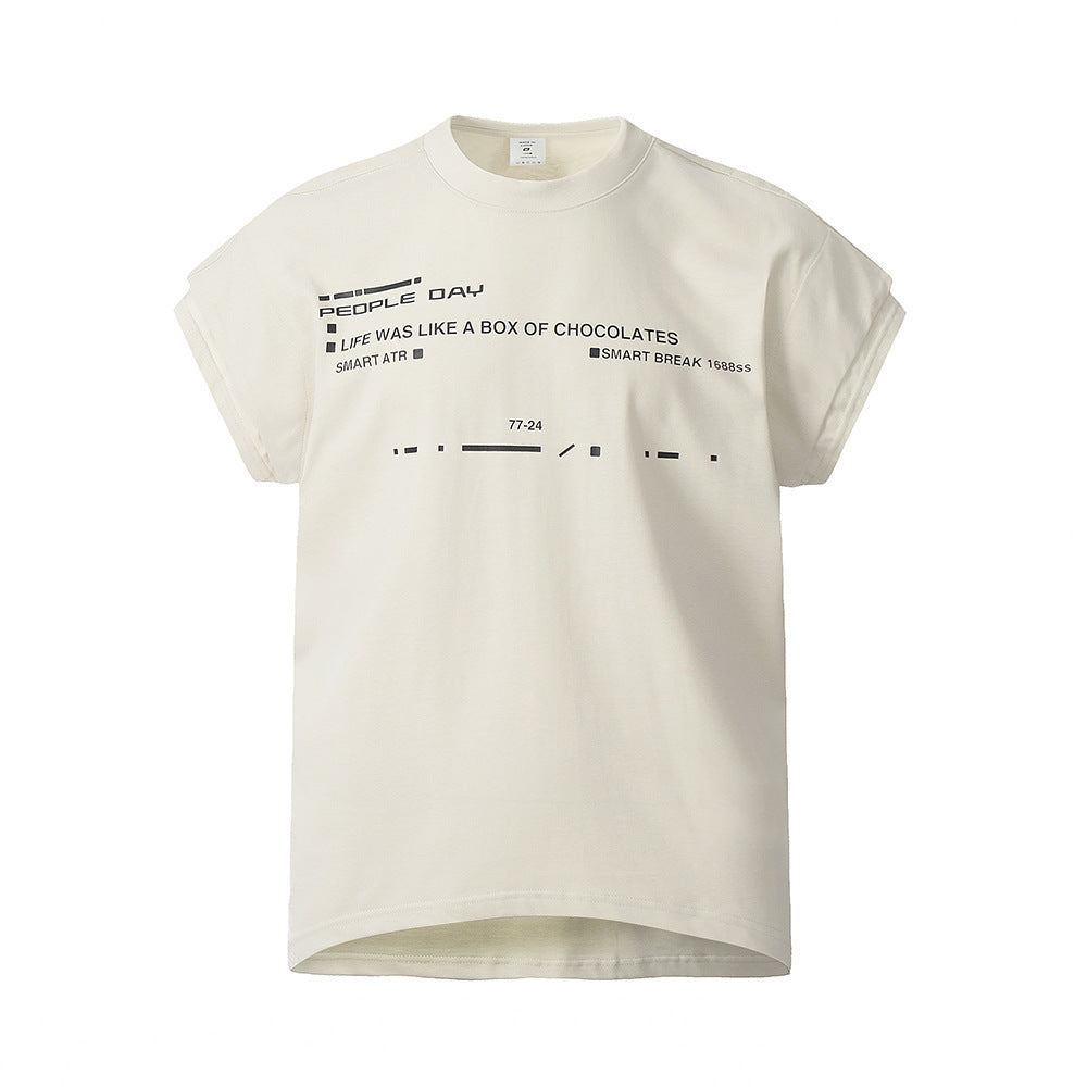 Fashion Personalized Letter T-shirt Vest Men