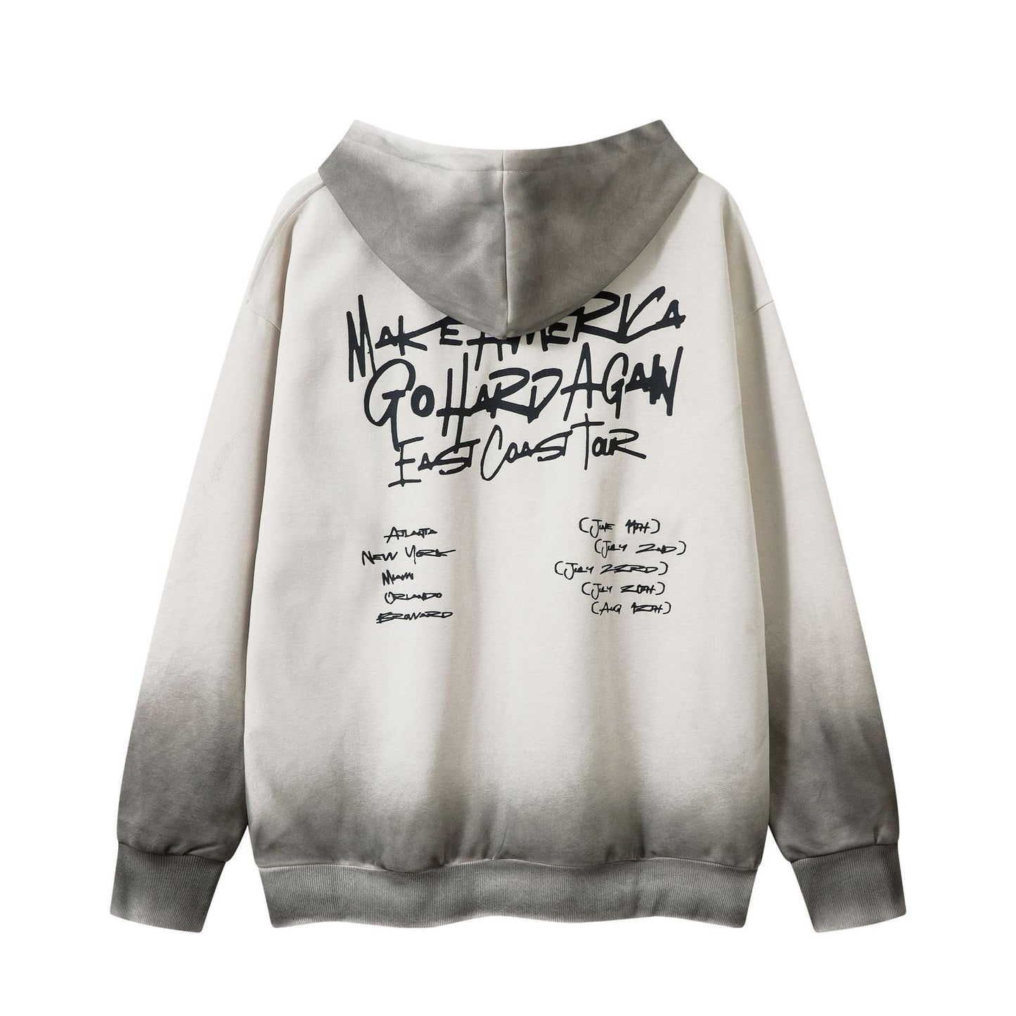 Waste Soil Wind Dirty Dyed Washed Cardigan Zipper Sweater