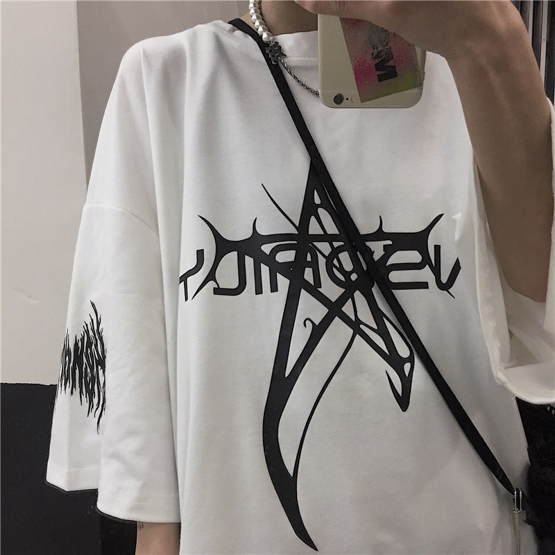 Letter Print Short-sleeve T-shirt Men