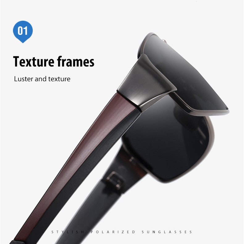 New Men's Square Polarized Sunglasses