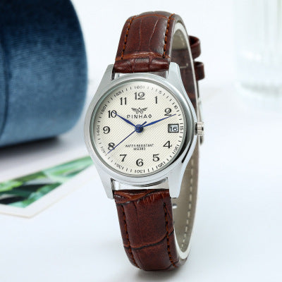 Couple Belt Quartz Watch Non-mechanical Watch Student
