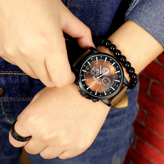 322 Department of sports leisure business men male belt table quartz watch waterproof fashion fashion men's custom