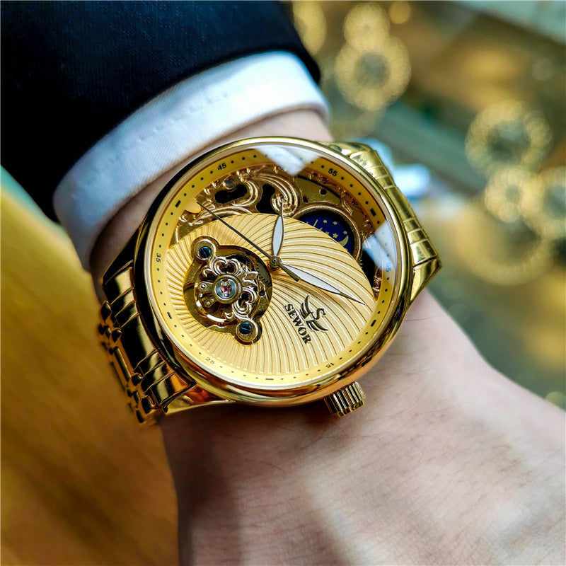 Automatic Mechanical Watch Men's Watch Skeleton Tourbillon Luminous