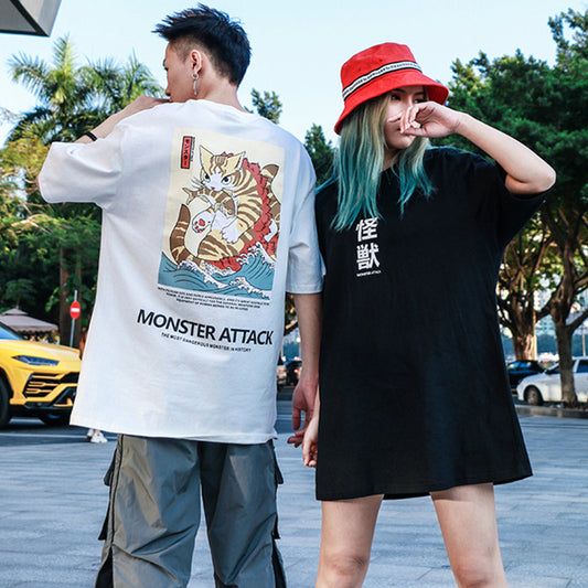 Men and women printed short-sleeved t-shirt