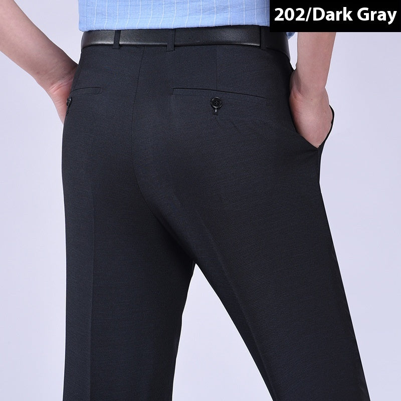 Men's Suit Pants High Waist Loose Business Formal Wear