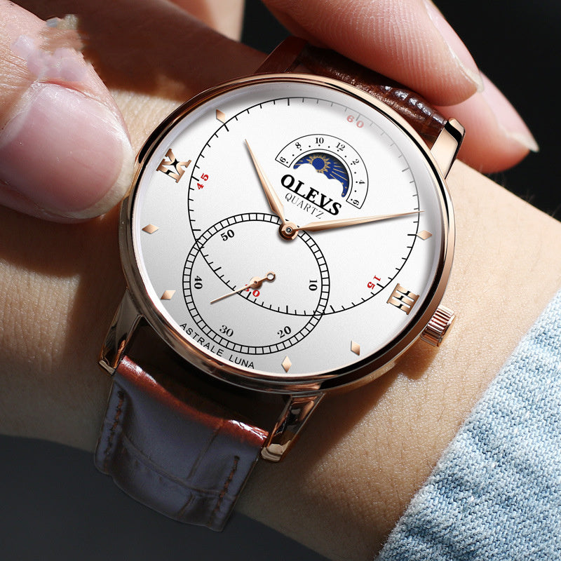 Fashion belt waterproof quartz watch men's watch
