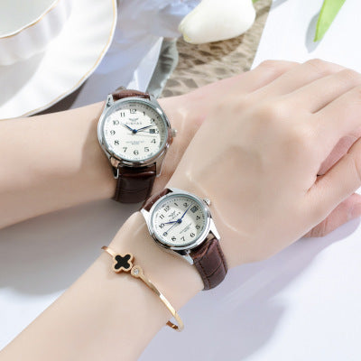Couple Belt Quartz Watch Non-mechanical Watch Student