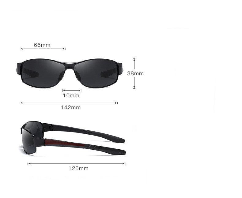 New Men's Square Polarized Sunglasses