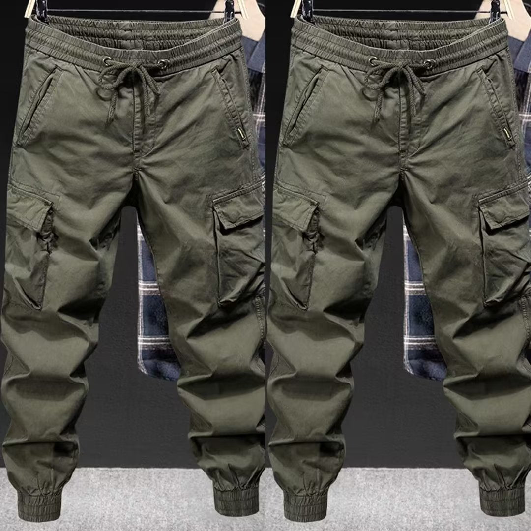 Loose Tappered Solid Color Overalls