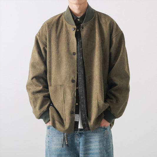 Vintage Suede Loose Men's Casual Jacket