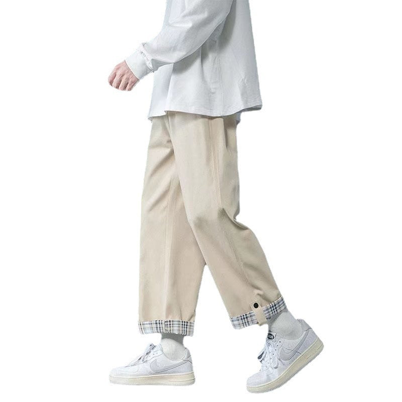 Thin Trendy Loose Wide Leg Straight Sports Men's Casual Pants