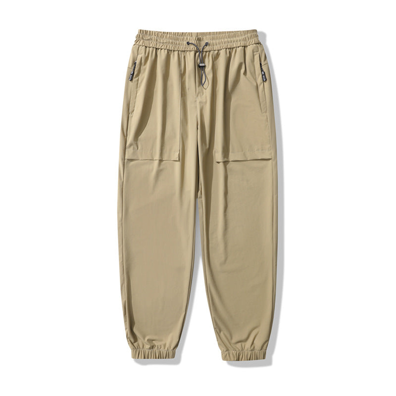 Couple's Nylon Ice Silk Leggings Ankle-tied