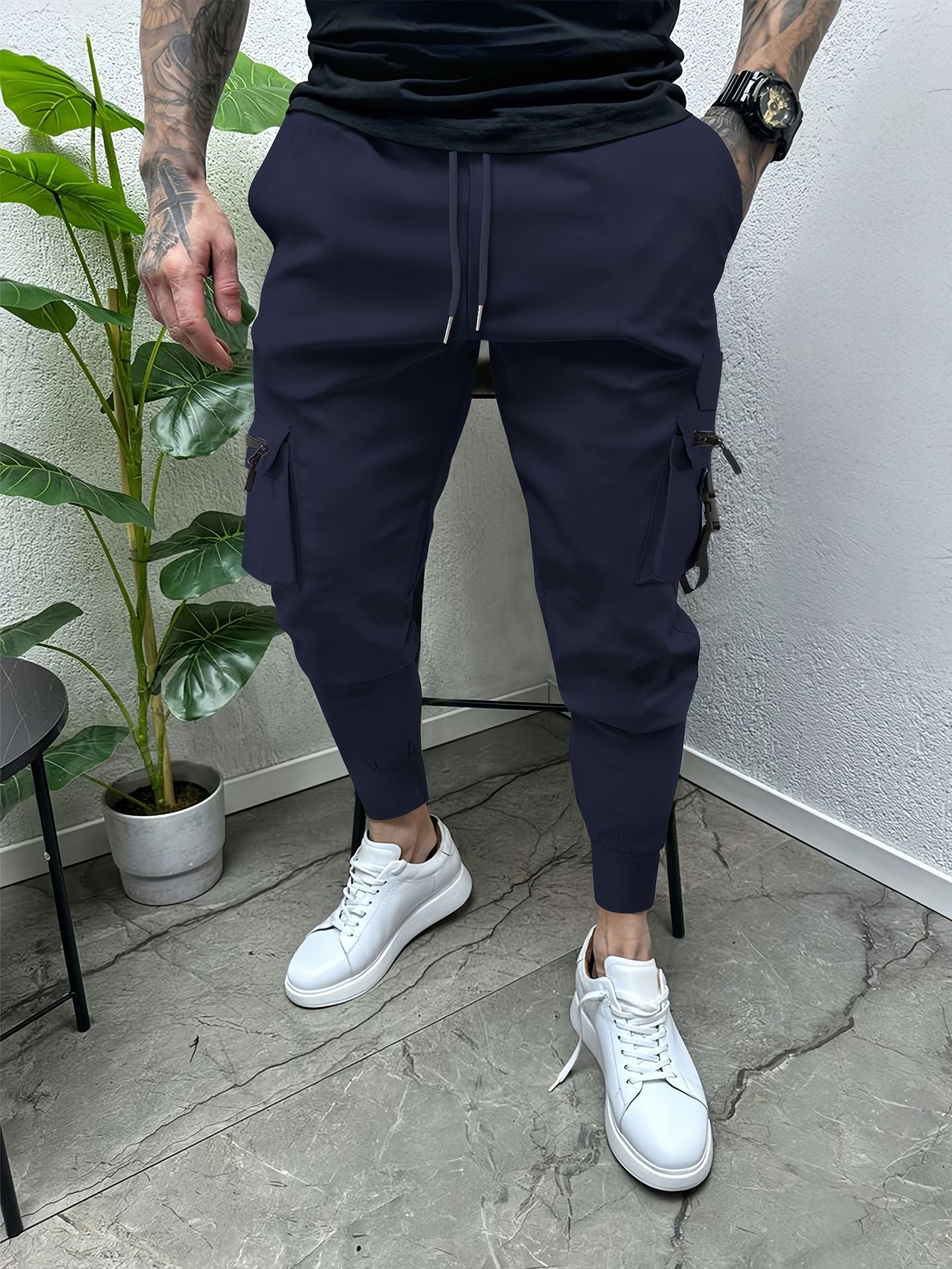 Men's Casual Multi-pocket Slim Fit Overalls