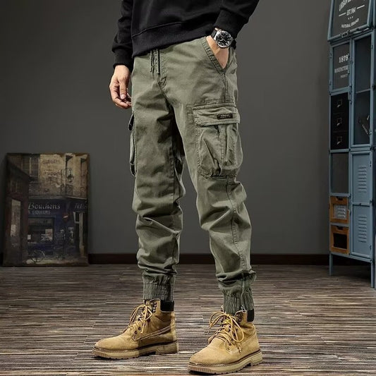 Zipper Ankle Banded Working Pants Men's American Style