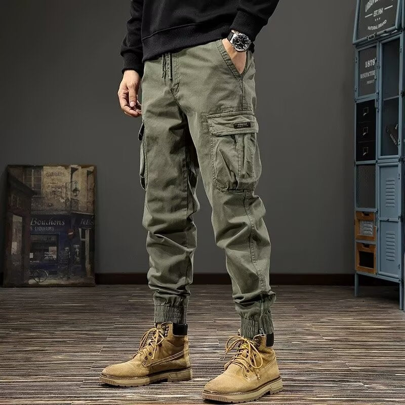 Zipper Ankle Banded Working Pants Men's American Style