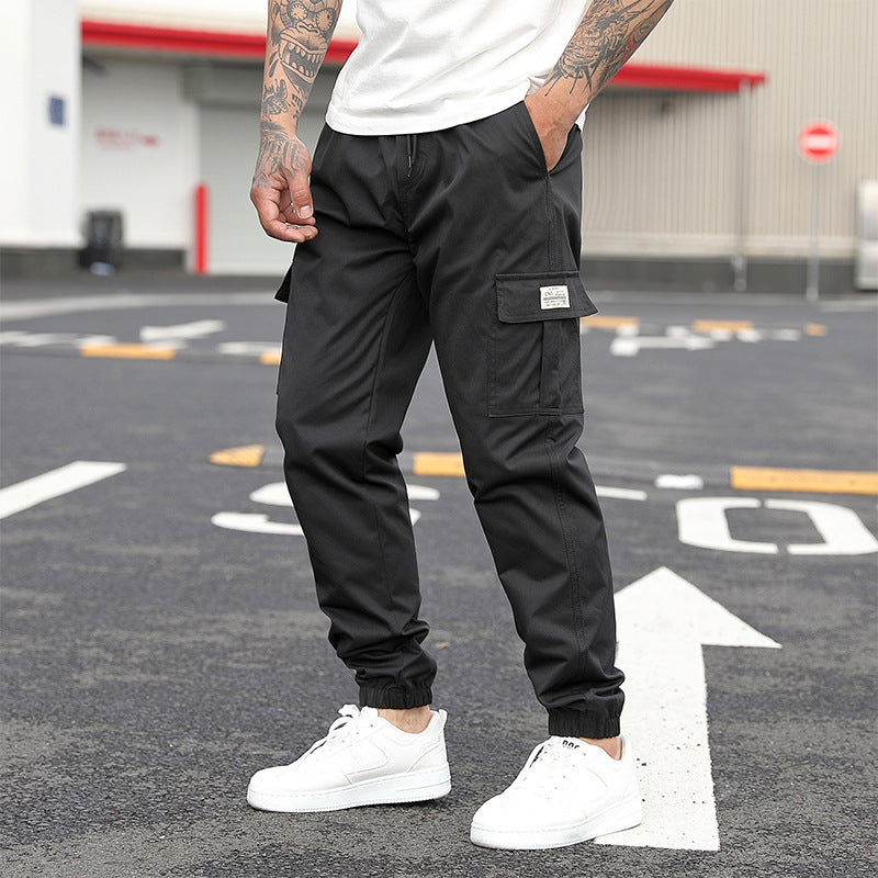 Men's Overalls Loose Casual Cropped Pants